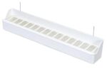 White 15 inches long feeder with grids and hooks - 2GR